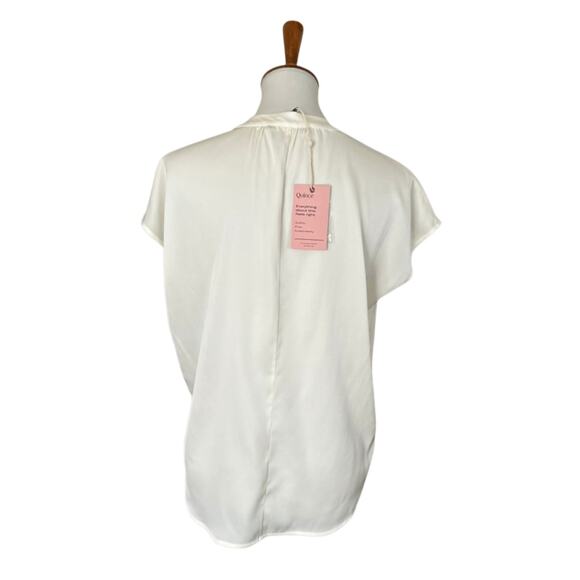 NWT Quince Ivory Silk Blend Cap Sleeve Blouse – XS - Picture 3 of 6